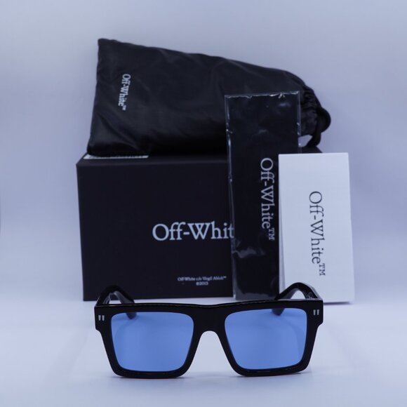 Off-White OERI109 LAWTON 1045 Square Sunglasses – Black/Blue - Picture 4 of 10